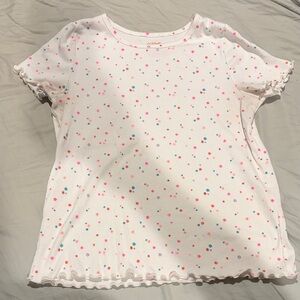 Cat & Jack White Tee with Colorful tiny flowers